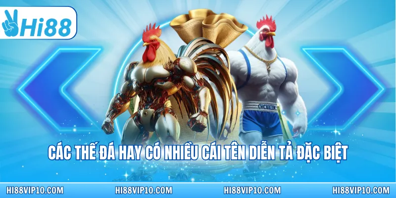 Các thế đá hay có nhiều cái tên diễn tả đặc biệt